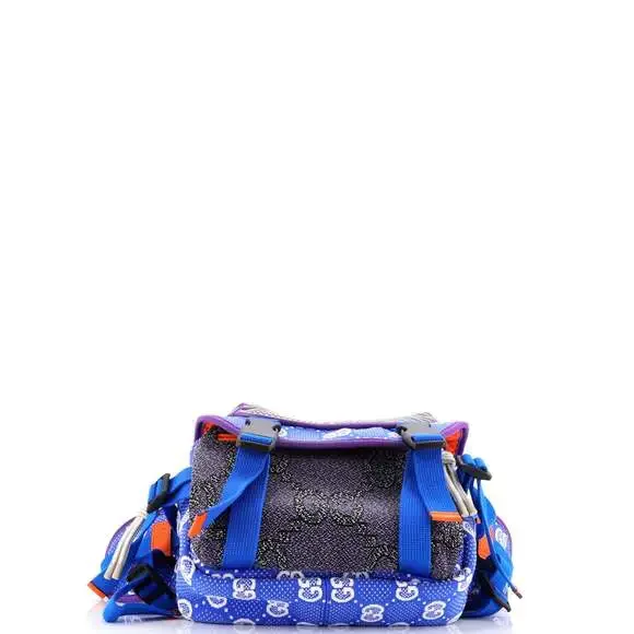 Gucci Buckle Flap Chest Strap Backpack #218636G10B - Picture 4 of 6